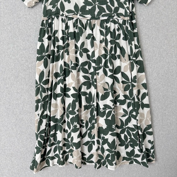 Buykud Dress Womens Large Maxi Green White Gray Cottagecore Oversize Lightweight - Picture 12 of 16